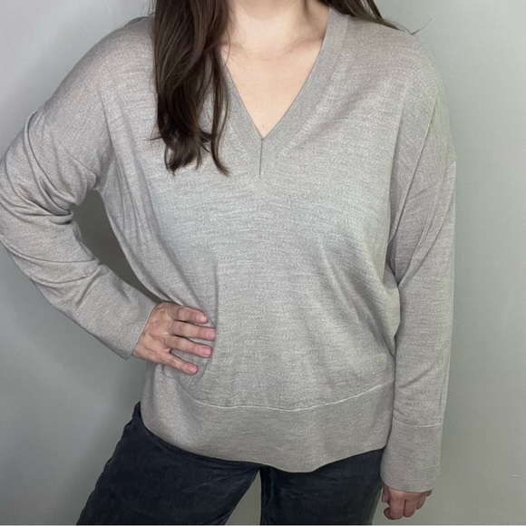 COS Merino Wool V-Neck Sweater - Picture 3 of 15